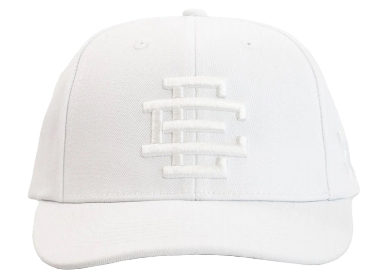 Pre-owned Eric Emanuel Men's  Ee Basic Hat In White/black In Multi