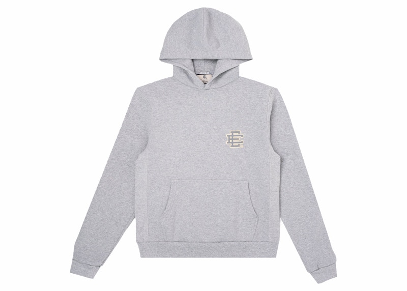 Pre-owned Eric Emanuel Men's Ee Basic Hoodie In Heather Grey/cool Grey