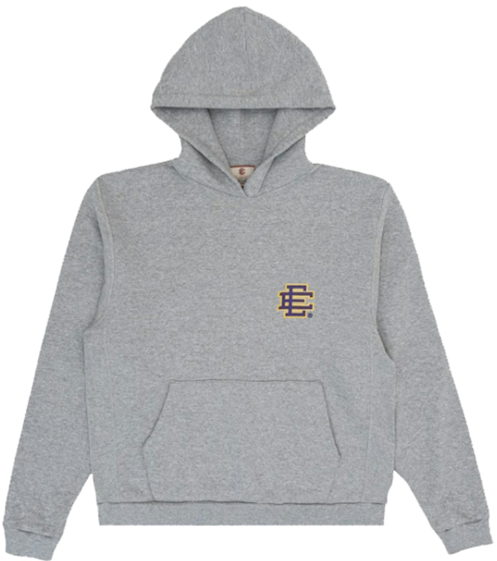 Eric Emanuel EE Basic Hoodie Heather Grey/Purple/Yellow - SS21