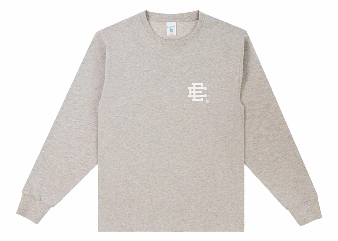 Pre-owned Eric Emanuel Ee Basic L/s T-shirt Heather Grey/white