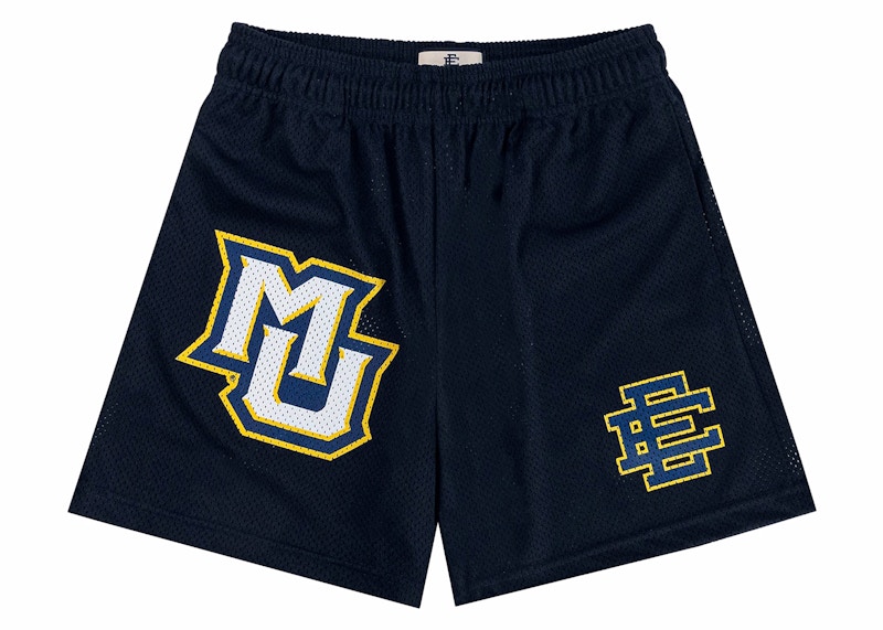 Pre-owned Eric Emanuel Men's Ee Basic Marquette Short In Blue/gold