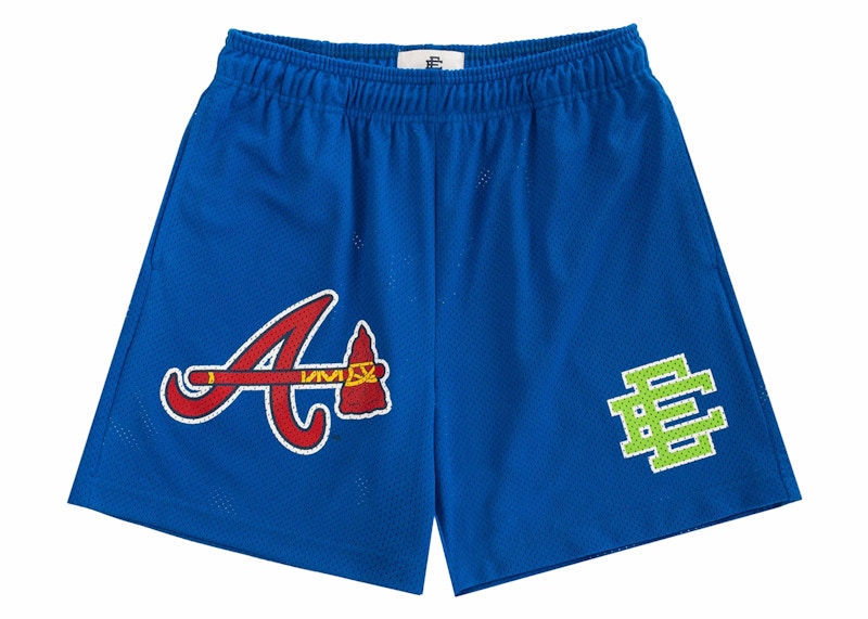 Pre-owned Eric Emanuel Men's Ee Basic Short In Atlanta Braves