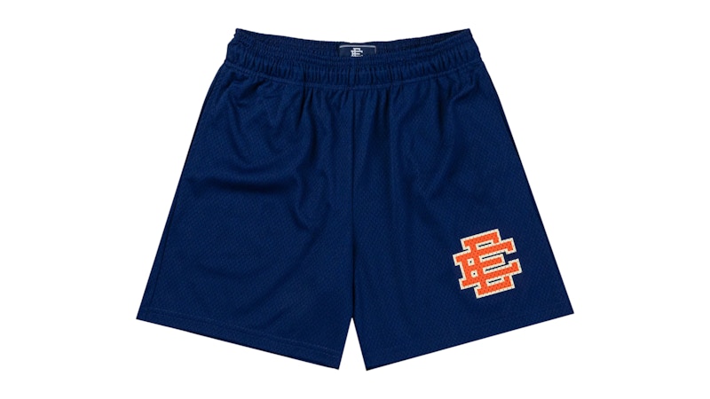 Pre-owned Eric Emanuel Men's Ee Basic Short In Beacon Blue/orange