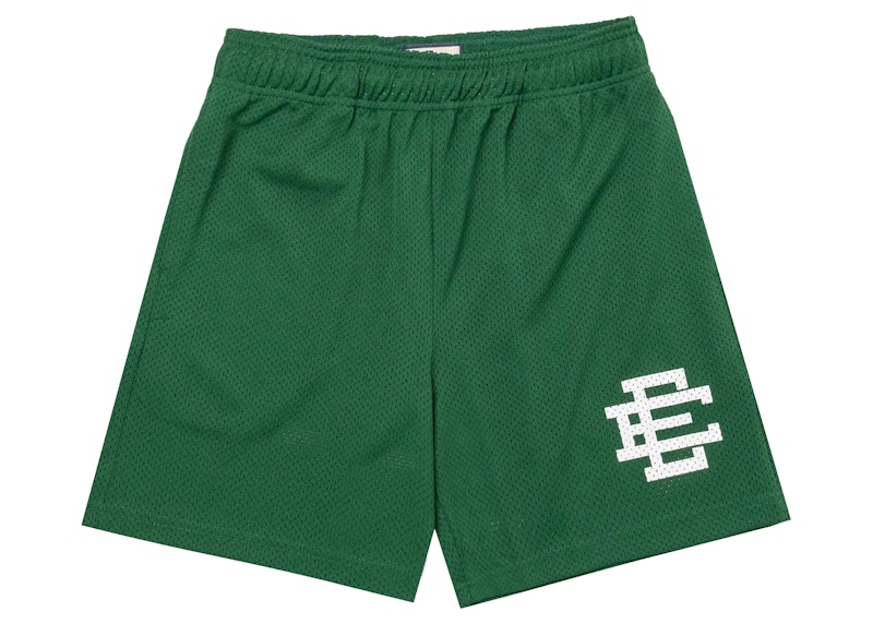 Pre-owned Eric Emanuel Men's  Ee Basic Short In Celtic Green/white