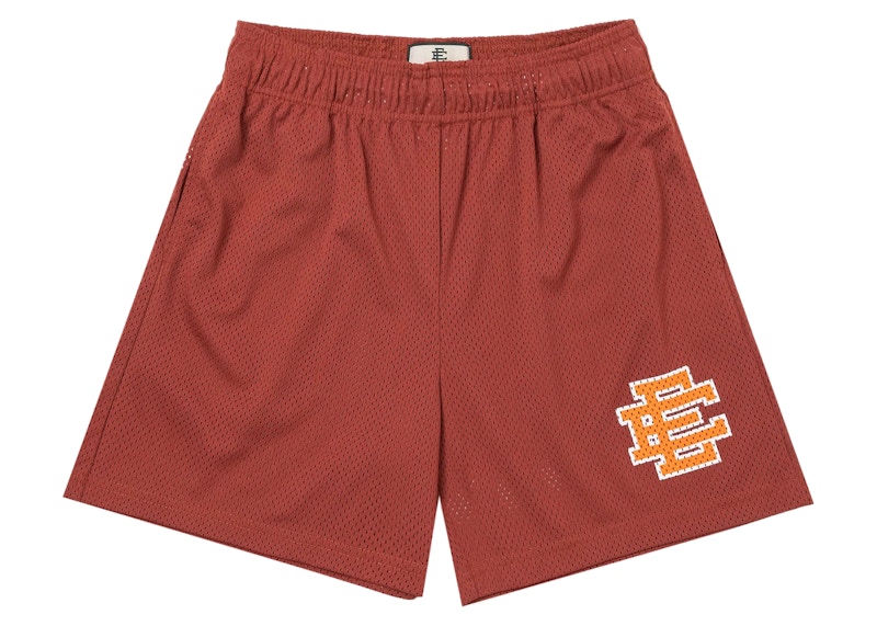 Pre-owned Eric Emanuel Men's Ee Basic Short In Cinnabar/orange