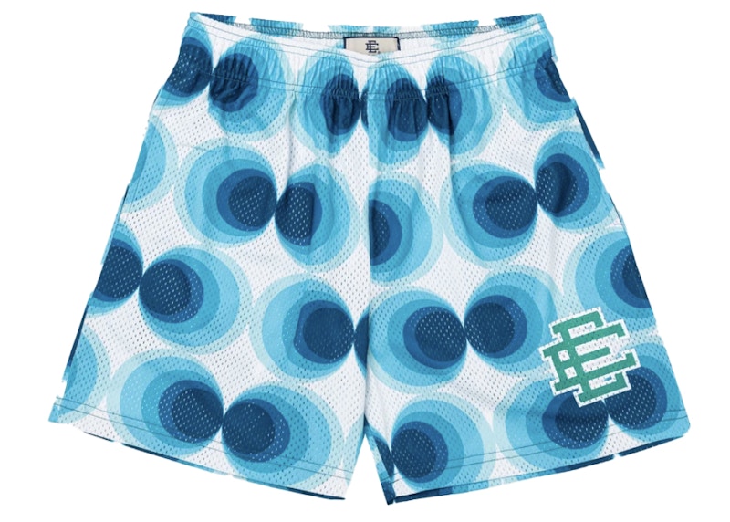 Pre-owned Eric Emanuel Men's  Ee Basic Short In Circles Blue