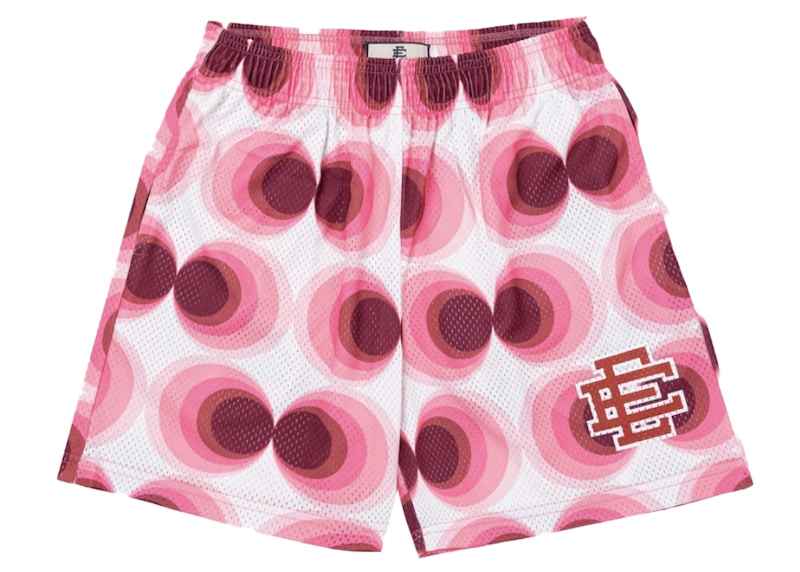 Pre-owned Eric Emanuel Men's  Ee Basic Short In Circles Pink