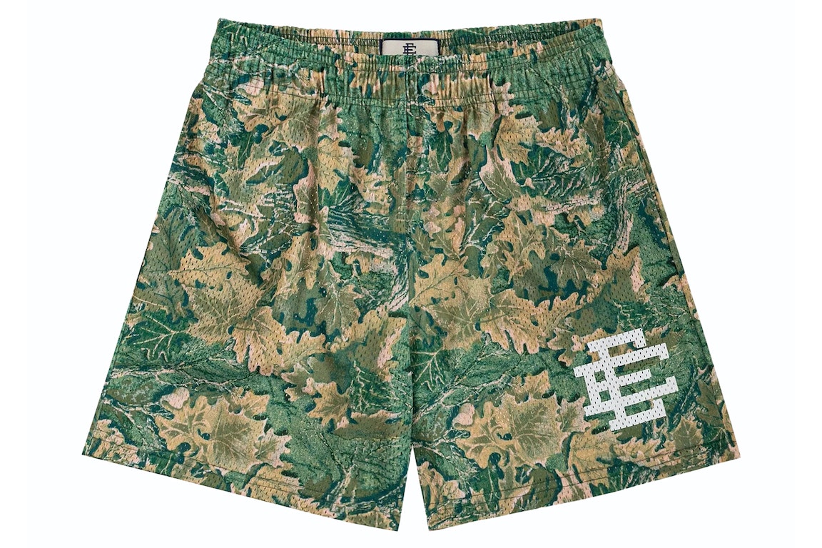 Pre-owned Eric Emanuel Ee Basic Short Green Ee/leafy Camo