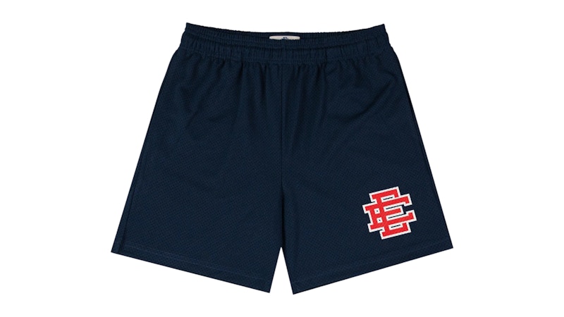 Pre-owned Eric Emanuel Men's  Ee Basic Short In Navy Blue/red In Multi