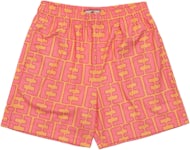 Eric Emanuel x BAPE Miami Basic Mesh Shorts Brown Yellow Size Small