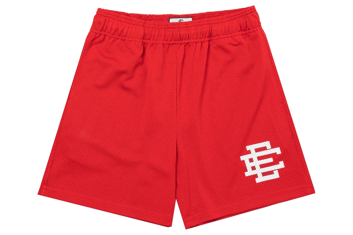 Pre-owned Eric Emanuel Ee Basic Short (ss22) Red/white
