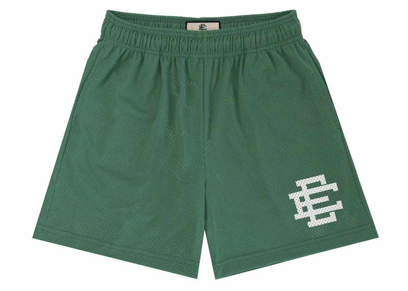 Pre-owned Eric Emanuel Men's  Ee Basic Short (ss24) In Forest/white