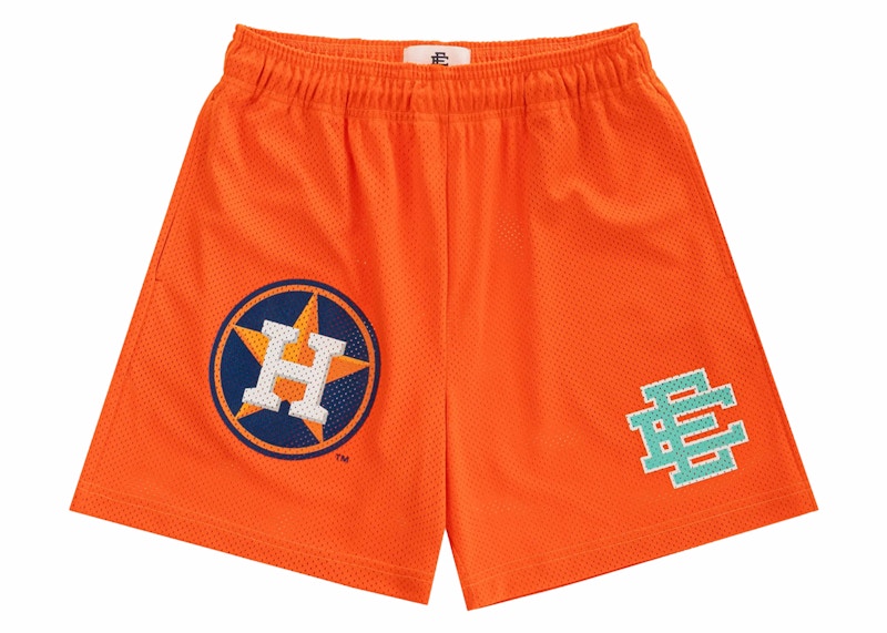Pre-owned Eric Emanuel Men's  Ee Basic Short (ss24) In Houston Astros In Blue