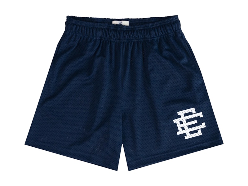 Pre-owned Eric Emanuel Men's  Ee Basic Short (ss25) In Navy Blue/white In Multi