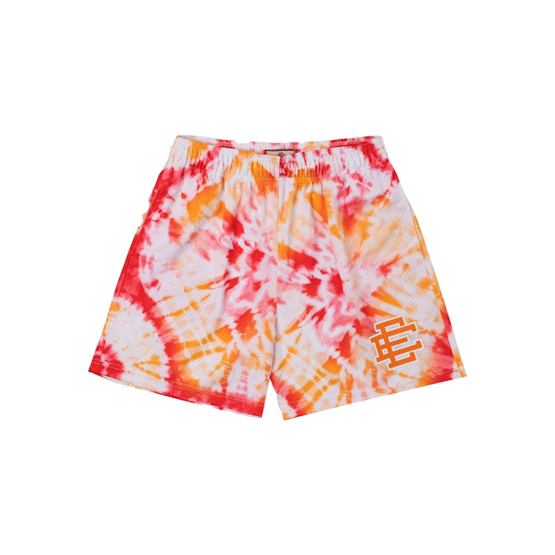 Pre-owned Eric Emanuel Men's Ee Basic Shorts In Starburst Tie Dye