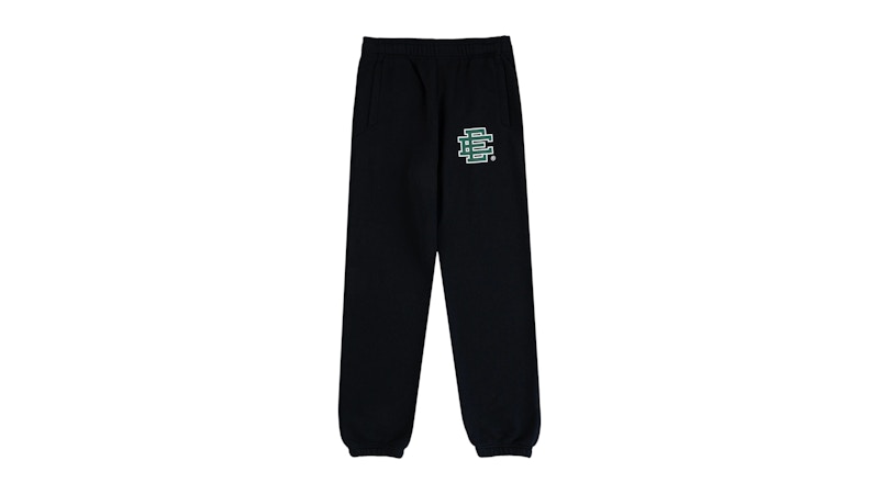 Pre-owned Eric Emanuel Men's  Ee Basic Sweatpant In Black/green In Multi