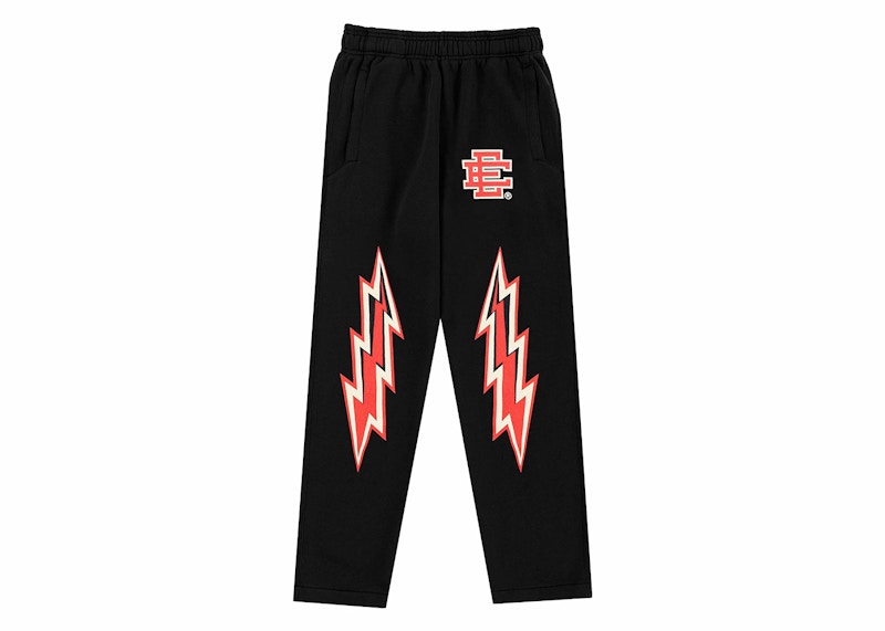 Pre-owned Eric Emanuel Men's Ee Basic Sweatpant In Black/red
