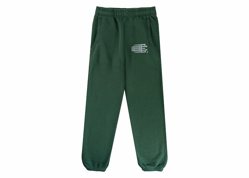 Pre-owned Eric Emanuel Men's Ee Basic Sweatpant In Dark Green/reflective Grey
