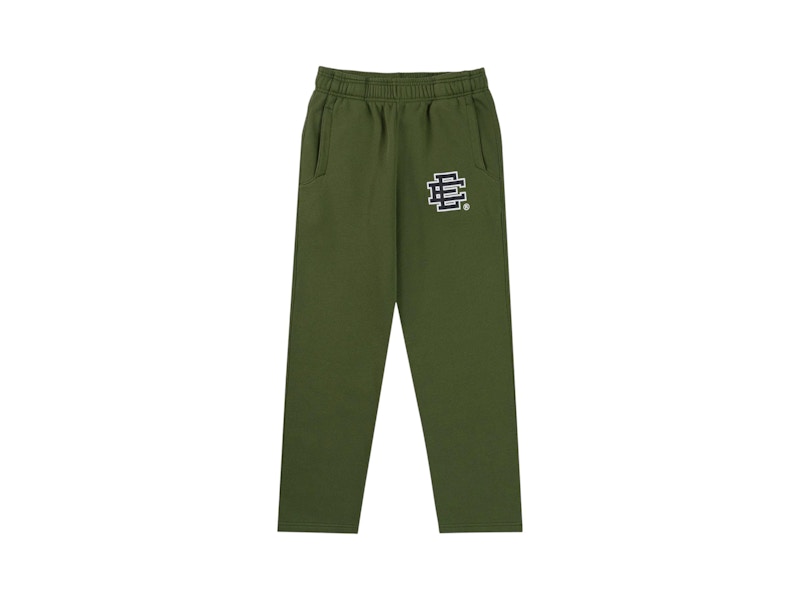 Pre-owned Eric Emanuel Men's Ee Basic Sweatpant In Green/black