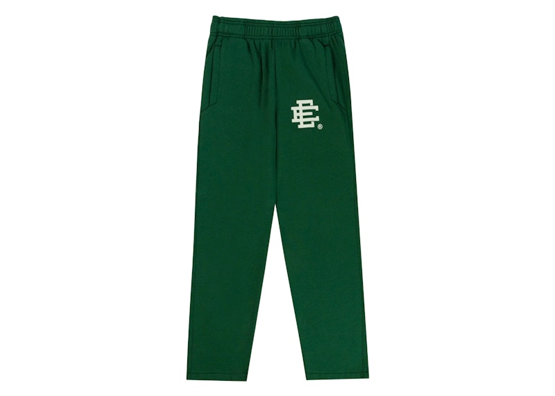 Pre-owned Eric Emanuel Men's Ee Basic Sweatpant In Green/white