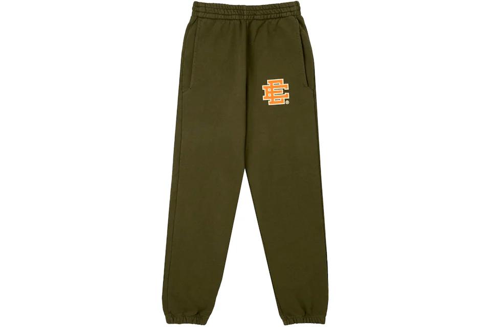 Eric Emanuel EE Basic Sweatpants Olive/Shocking Orange Men's - SS23 - US