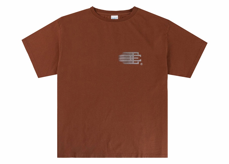 Pre-owned Eric Emanuel Men's Ee Basic T-shirt In Brown/reflective Grey