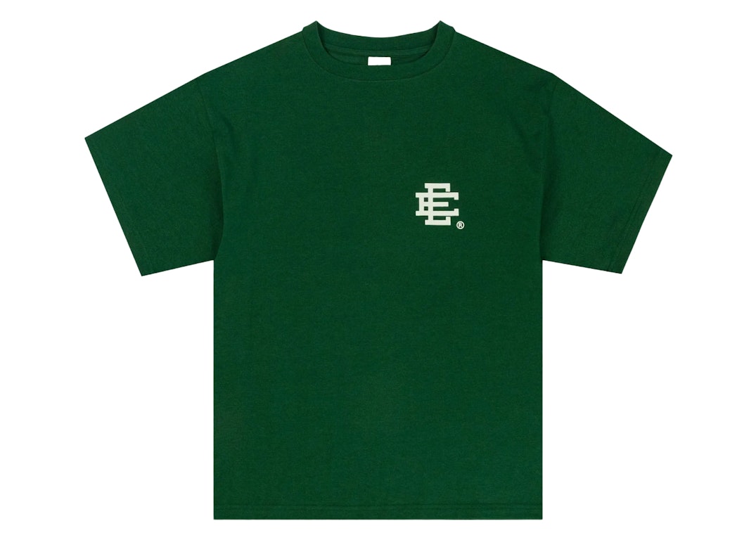 Pre-owned Eric Emanuel Ee Basic T-shirt Green/white