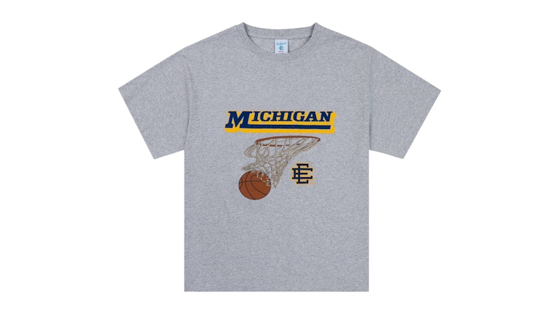 Pre-owned Eric Emanuel Men's Ee Basic T-shirt In University Of Michigan