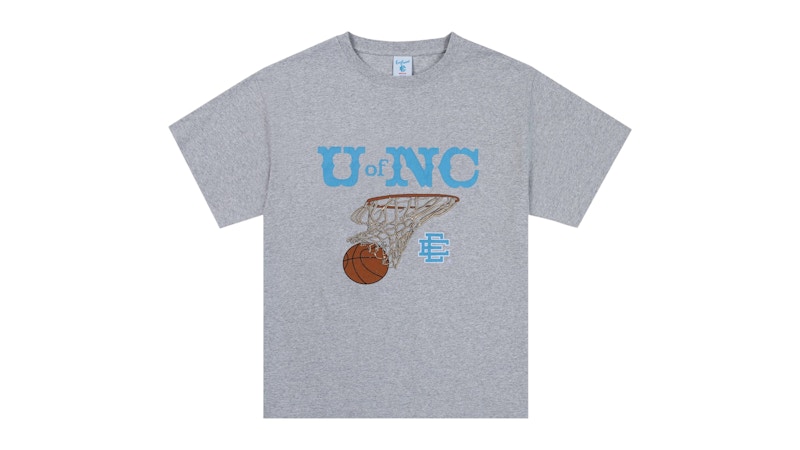 Pre-owned Eric Emanuel Men's Ee Basic University Of North Carolina T-shirt In Grey