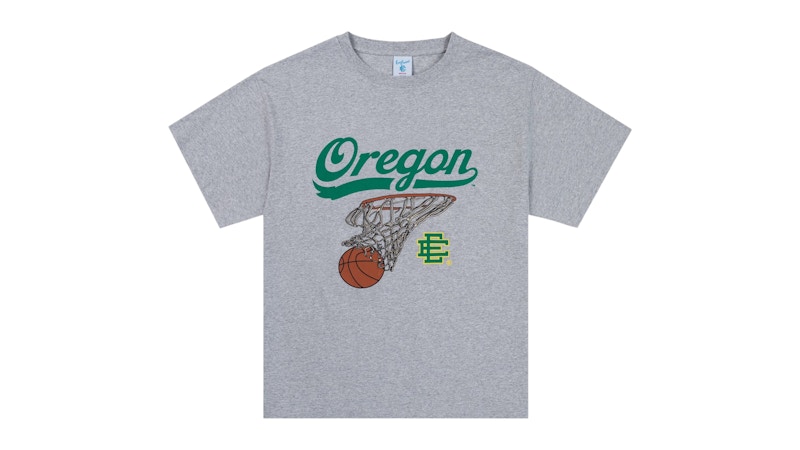 Pre-owned Eric Emanuel Men's Ee Basic University Of Oregon T-shirt In Grey