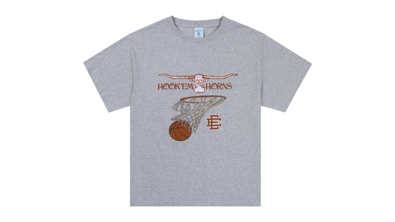 Pre-owned Eric Emanuel Men's Ee Basic University Of Texas T-shirt In Grey