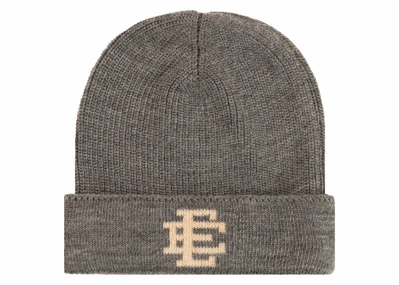 Pre-owned Eric Emanuel Ee Beanie In Gray/ivory In Multi