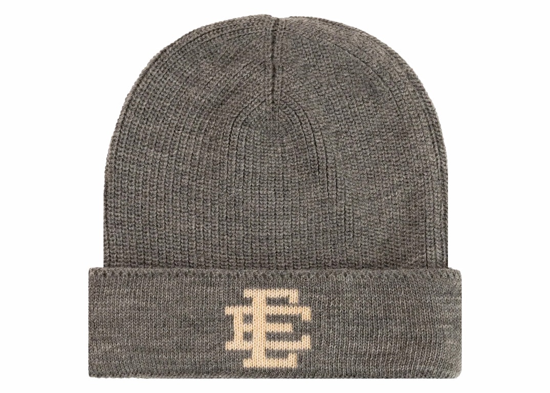 Pre-owned Eric Emanuel Ee Beanie Gray/ivory