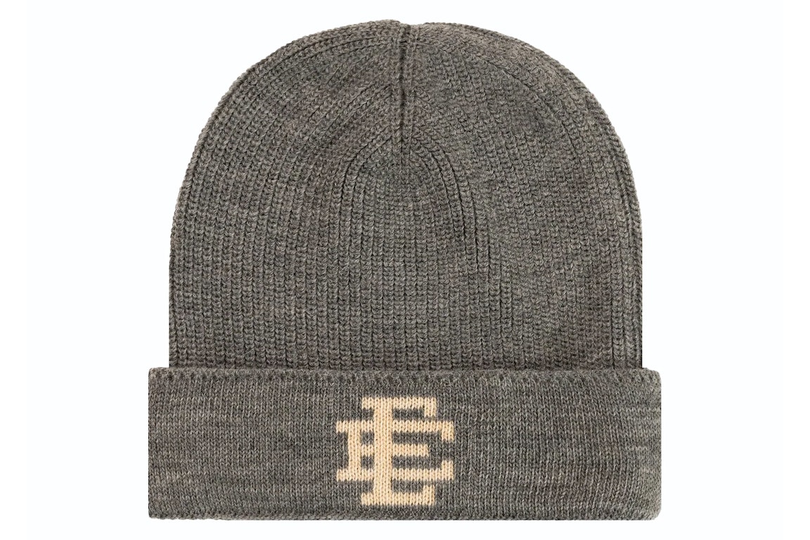 Pre-owned Eric Emanuel Ee Beanie Gray/ivory