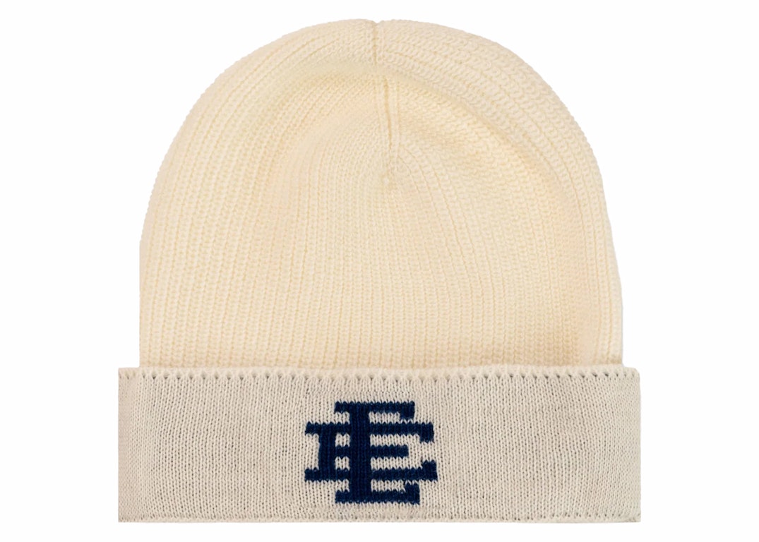 Pre-owned Eric Emanuel Ee Beanie White/navy