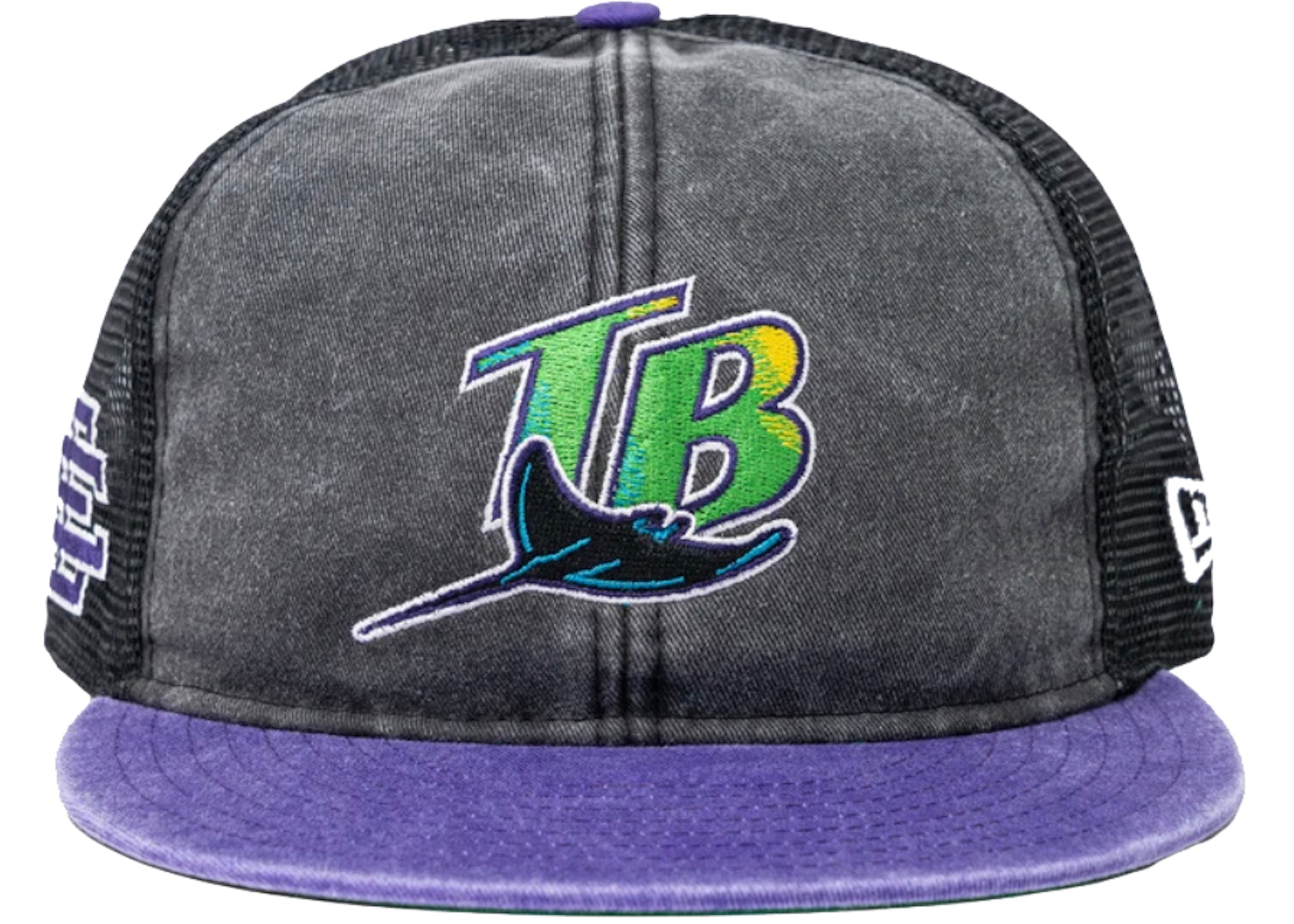 Tampa Bay Devil Rays Hat Baseball Cap Fitted 7 1/2 Green New Era Vintage  Retro