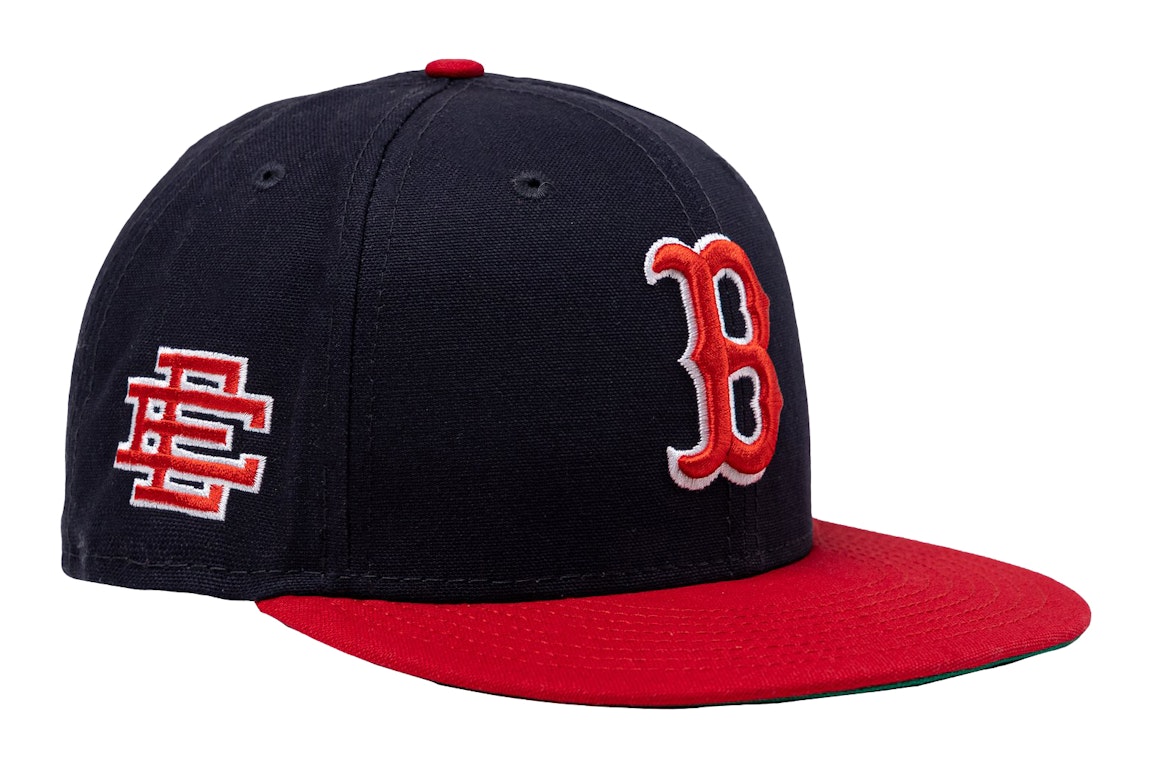Pre-owned Eric Emanuel Ee Boston Red Sox Ne 59fifty Fitted Hat Navy/red