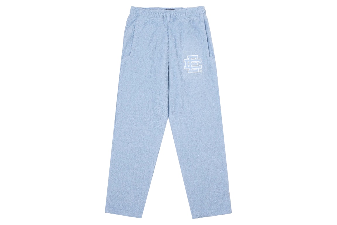 Pre-owned Eric Emanuel Ee Boucle Pant Light Blue/white