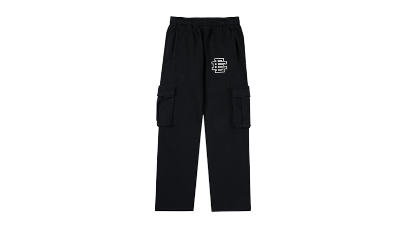 Pre-owned Eric Emanuel Men's  Ee Cargo Sweatpant In Black/white In Multi