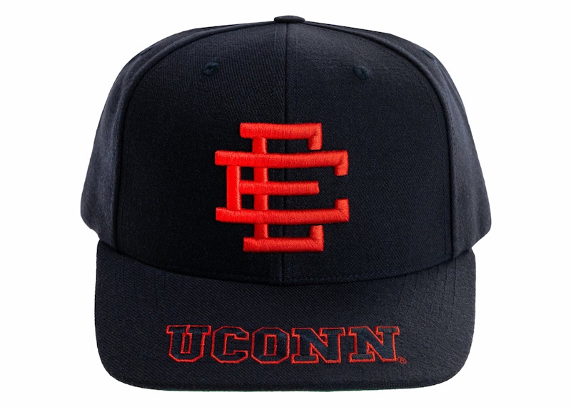 Pre-owned Eric Emanuel Ee College Uconn Cap In Navy Blue/red In Multi