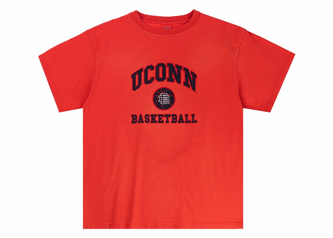 Pre-owned Eric Emanuel Ee College Uconn Tee Washed Red
