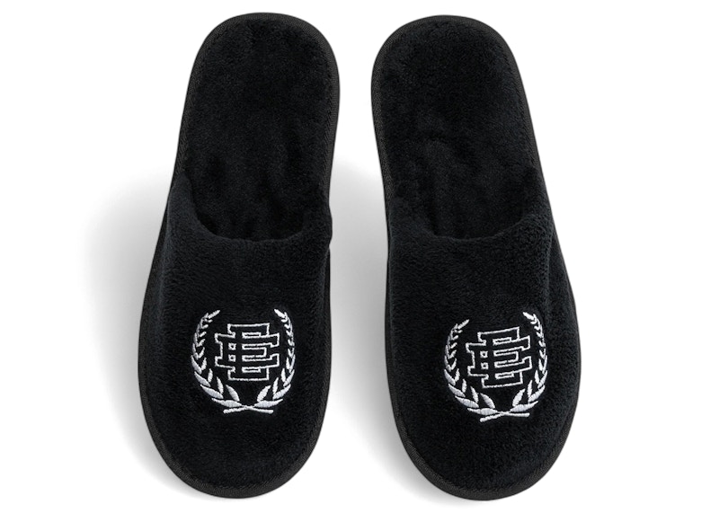Men's Eric Emanuel EE House Slippers Sneakers in Black/White