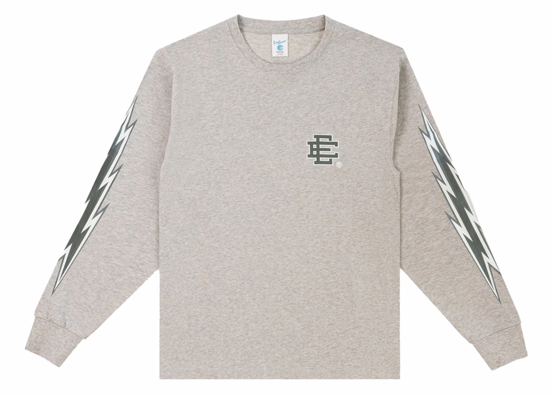 Pre-owned Eric Emanuel Ee Long Sleeve T-shirt Gray/ee Bolts
