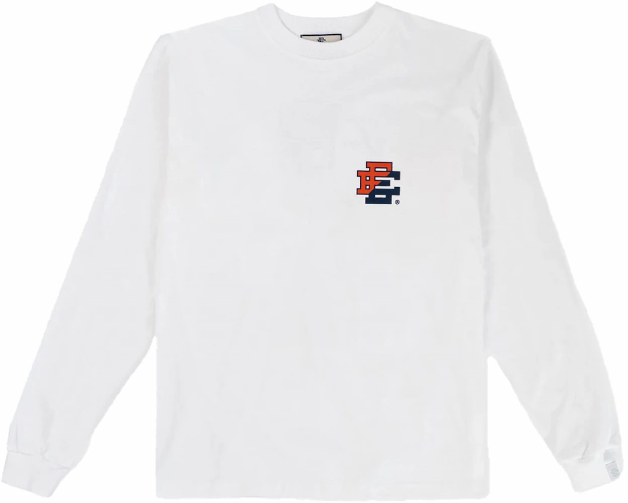 Eric Emanuel EE Long Sleeve T-Shirt White/Orange/Navy Men's - FW23 - US