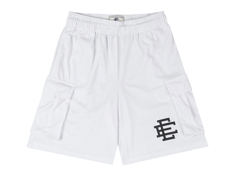 Pre-owned Eric Emanuel Men's  Ee Margo Short In White/black In Multi