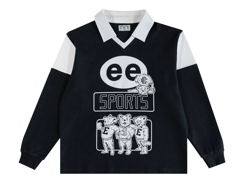 Pre-owned Eric Emanuel Men's Ee Mascot Rugby In Black/white In Multi