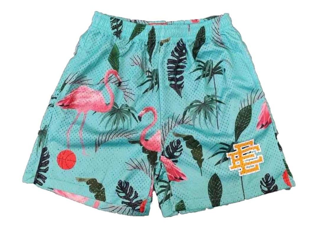 Pre-owned Eric Emanuel Ee Miami Exclusive Basic Shorts Teal