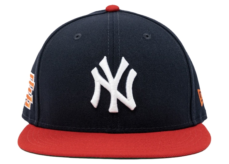 Pre-owned Eric Emanuel Men's Ee Ny 59/50 Hat In Team Red/navy Blue