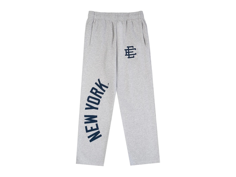 Pre-owned Eric Emanuel Men's Ee New York Yankees Sweatpant In Heather Grey/navy Blue