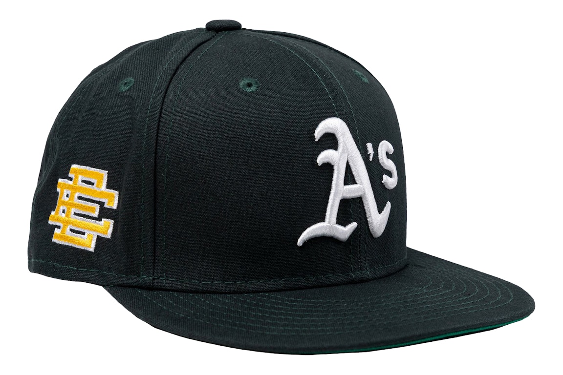 Pre-owned Eric Emanuel Ee Oakland Athletics Ne 59fifty Fitted Hat Dark Green
